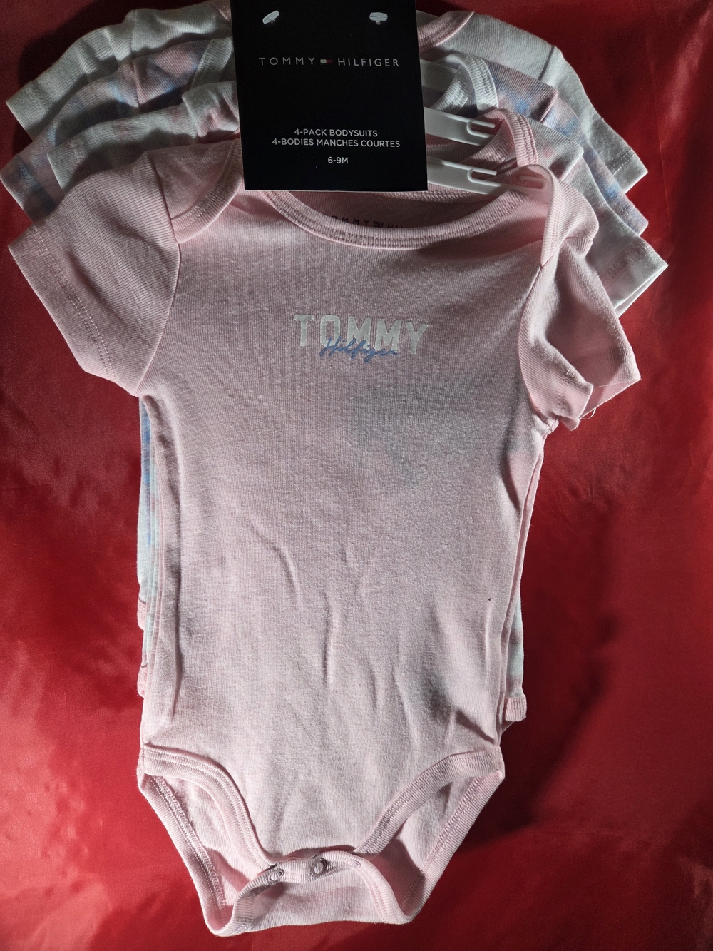 Tommy Hilfiger Baby Girls' Pink One-Piece Bodysuits - 4-Pack
